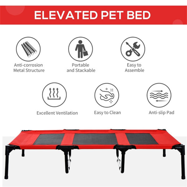 Elevated Pet Bed - Red
