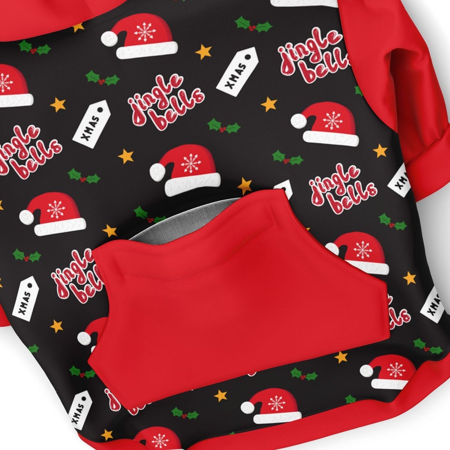 Jingle Bells Xmas Dog Zip-Up Hoodie
