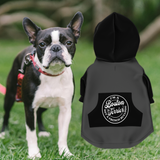 I'm A Boston Terrier Not A French Bulldog Zip-Up Dog Hoodie - Charcoal and Black