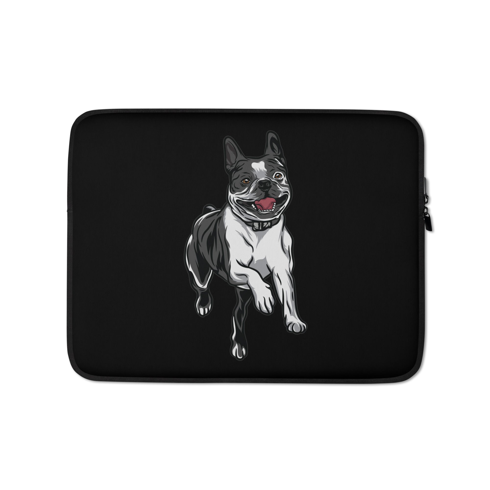 Happy Boston Terrier Dog Laptop or Tablet Sleeve