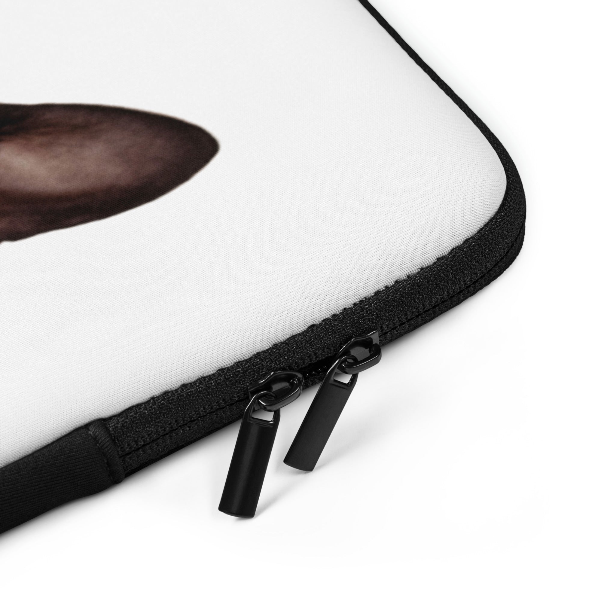 Dog Laptop Sleeve with Custom Portrait Personalized Dog Name