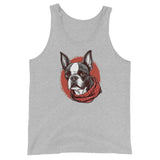 Boston Terrier Red Bandana Unisex Tank Top