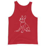 Line Drawn Boston Terrier Dog Unisex Tank Top