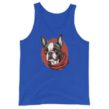 Boston Terrier Red Bandana Unisex Tank Top