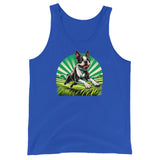 Boston Terrier Dog Running Free Unisex Tank Top