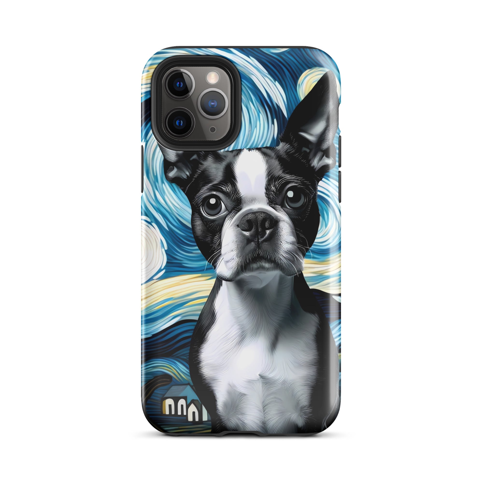 Starry Night - Boston Terrier Dog Tough Case for iPhone