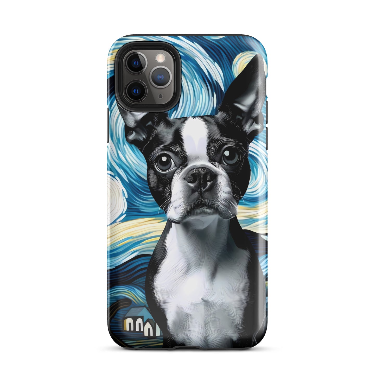 Starry Night - Boston Terrier Dog Tough Case for iPhone