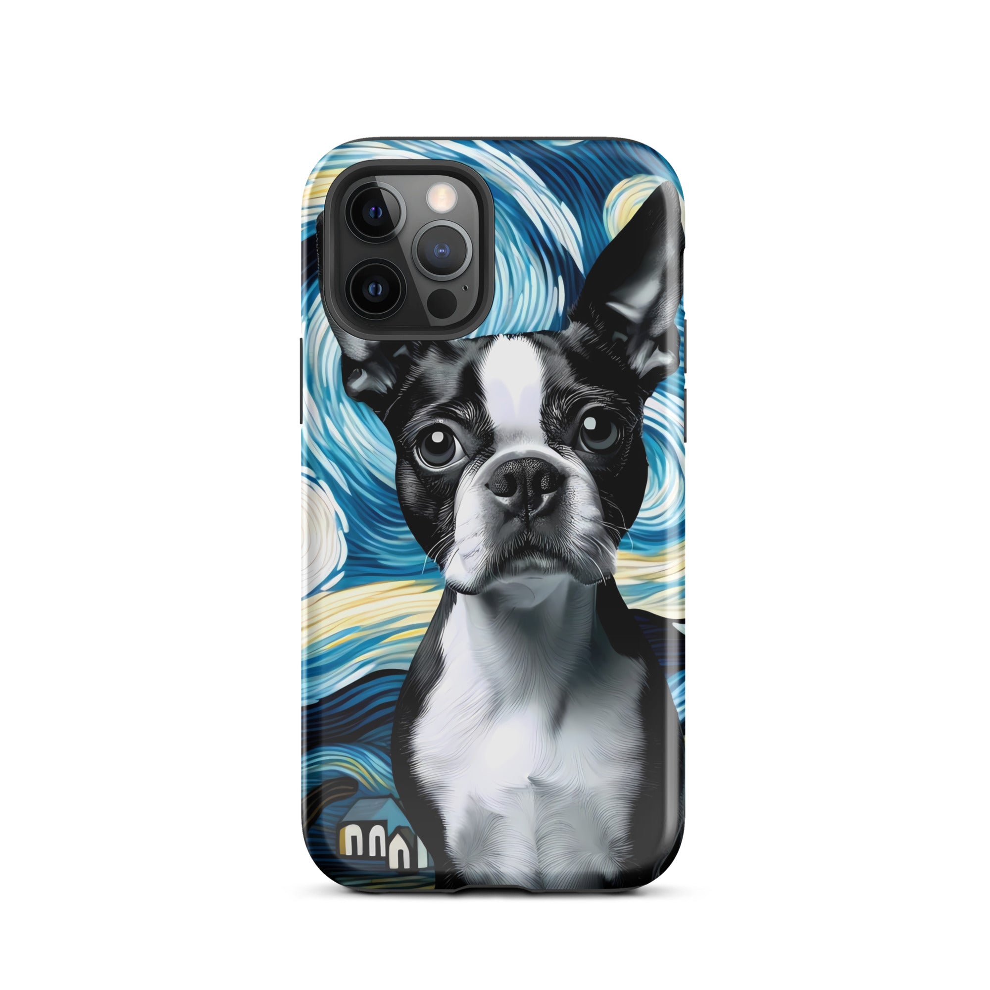 Starry Night - Boston Terrier Dog Tough Case for iPhone