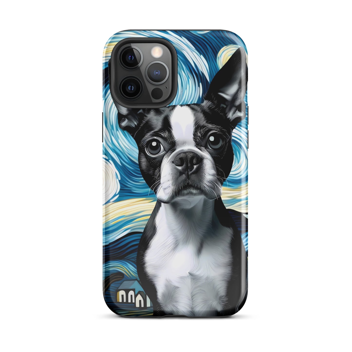 Starry Night - Boston Terrier Dog Tough Case for iPhone