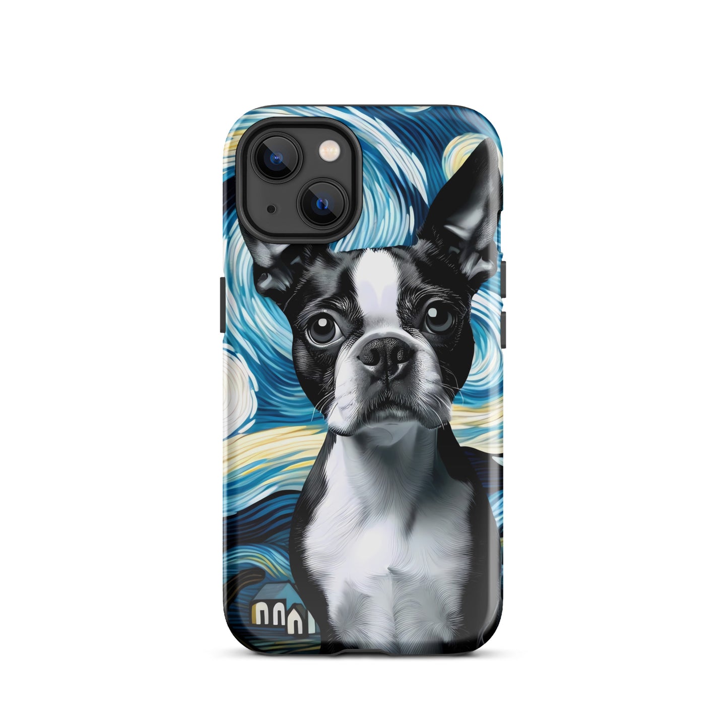 Starry Night - Boston Terrier Dog Tough Case for iPhone