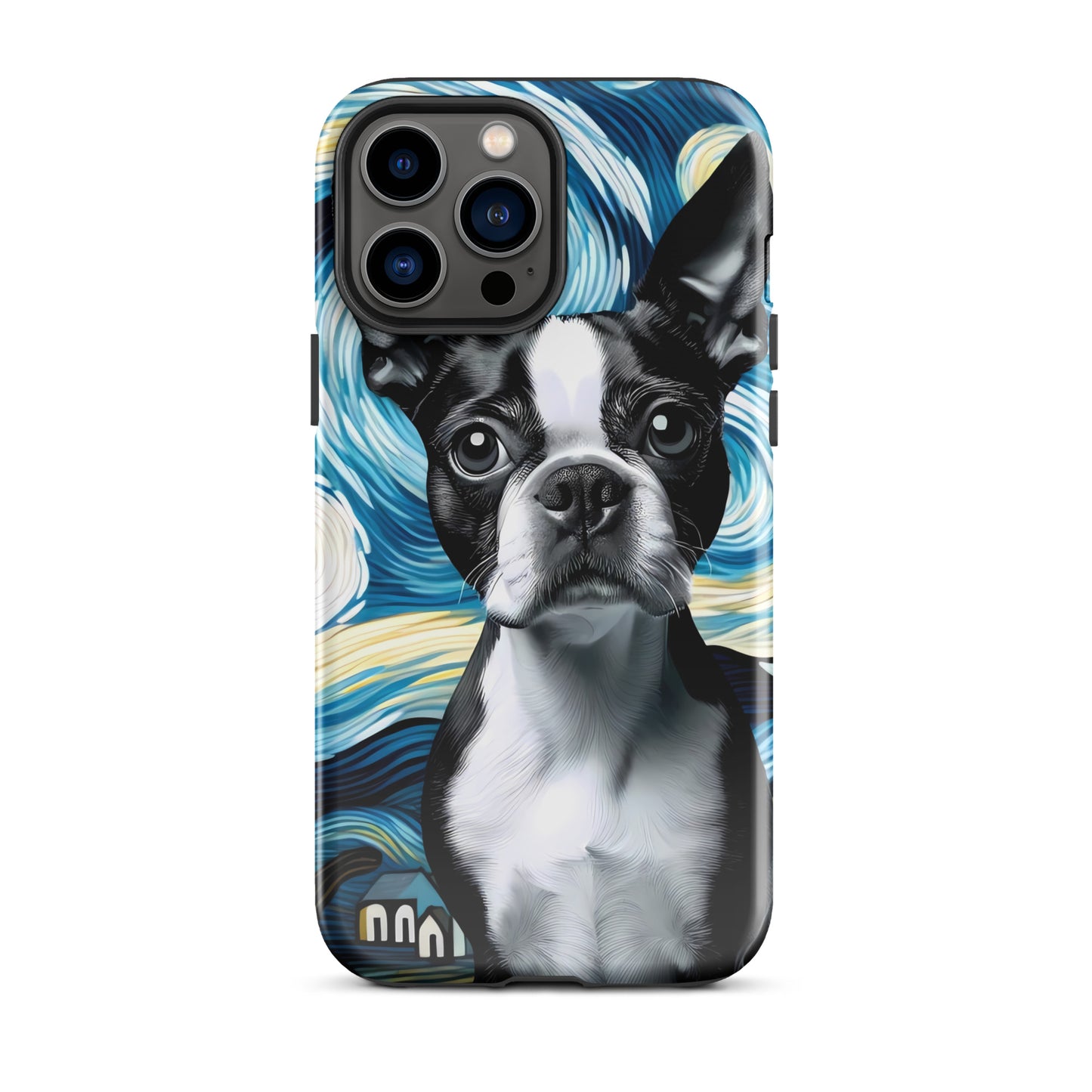 Starry Night - Boston Terrier Dog Tough Case for iPhone