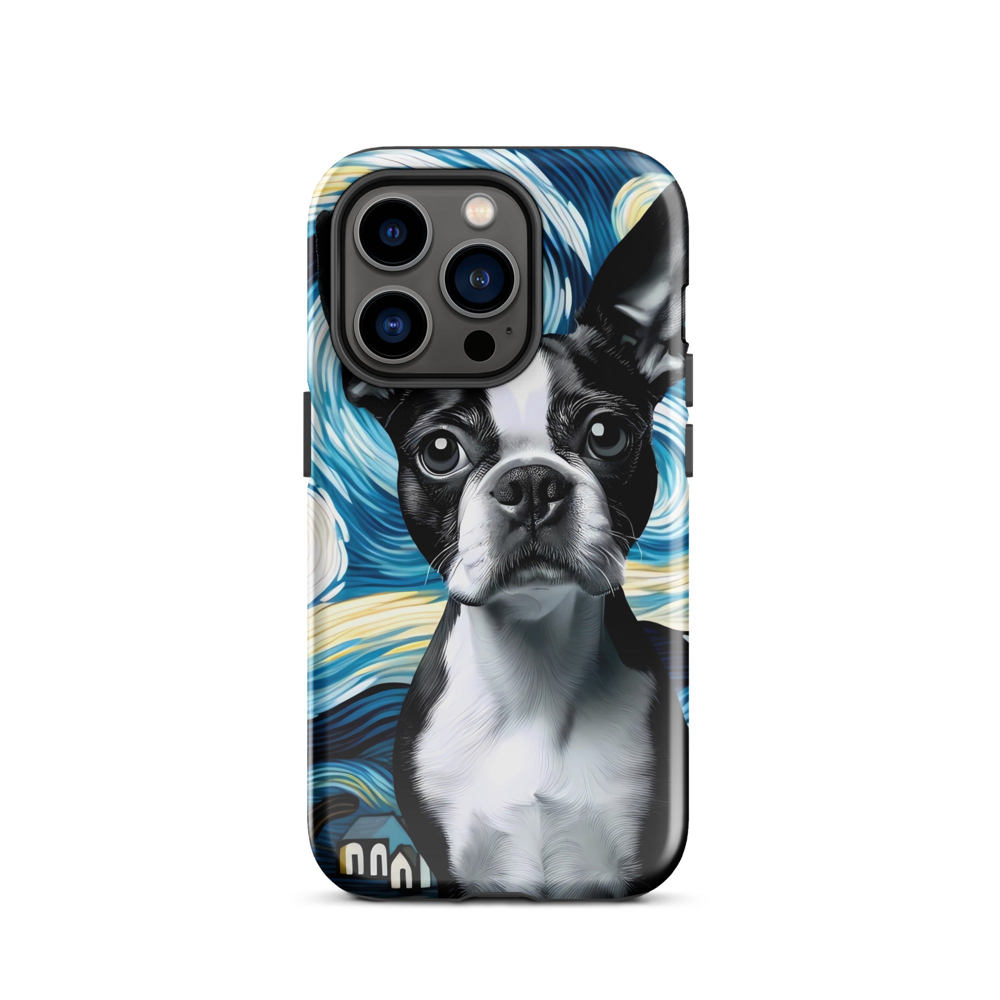 Starry Night - Boston Terrier Dog Tough Case for iPhone