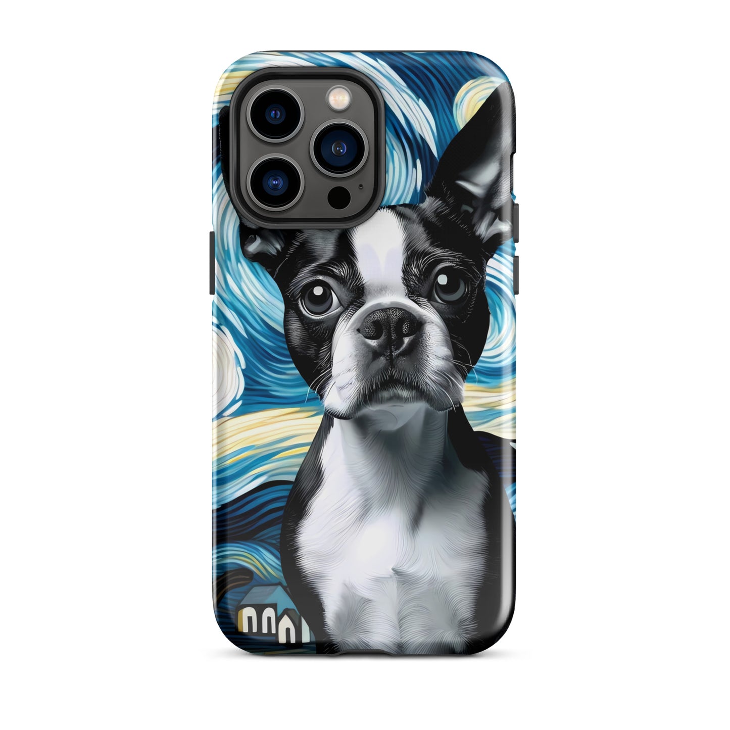 Starry Night - Boston Terrier Dog Tough Case for iPhone