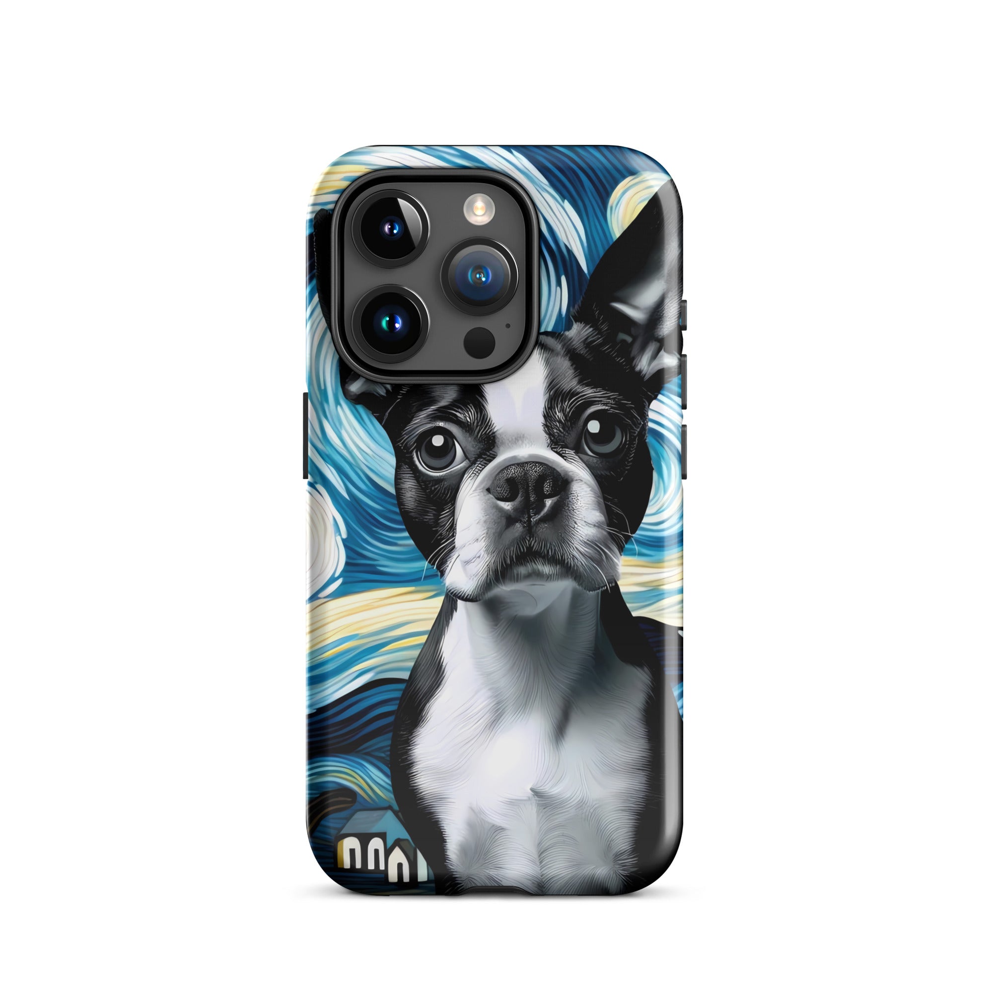 Starry Night - Boston Terrier Dog Tough Case for iPhone