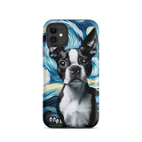Starry Night - Boston Terrier Dog Tough Case for iPhone