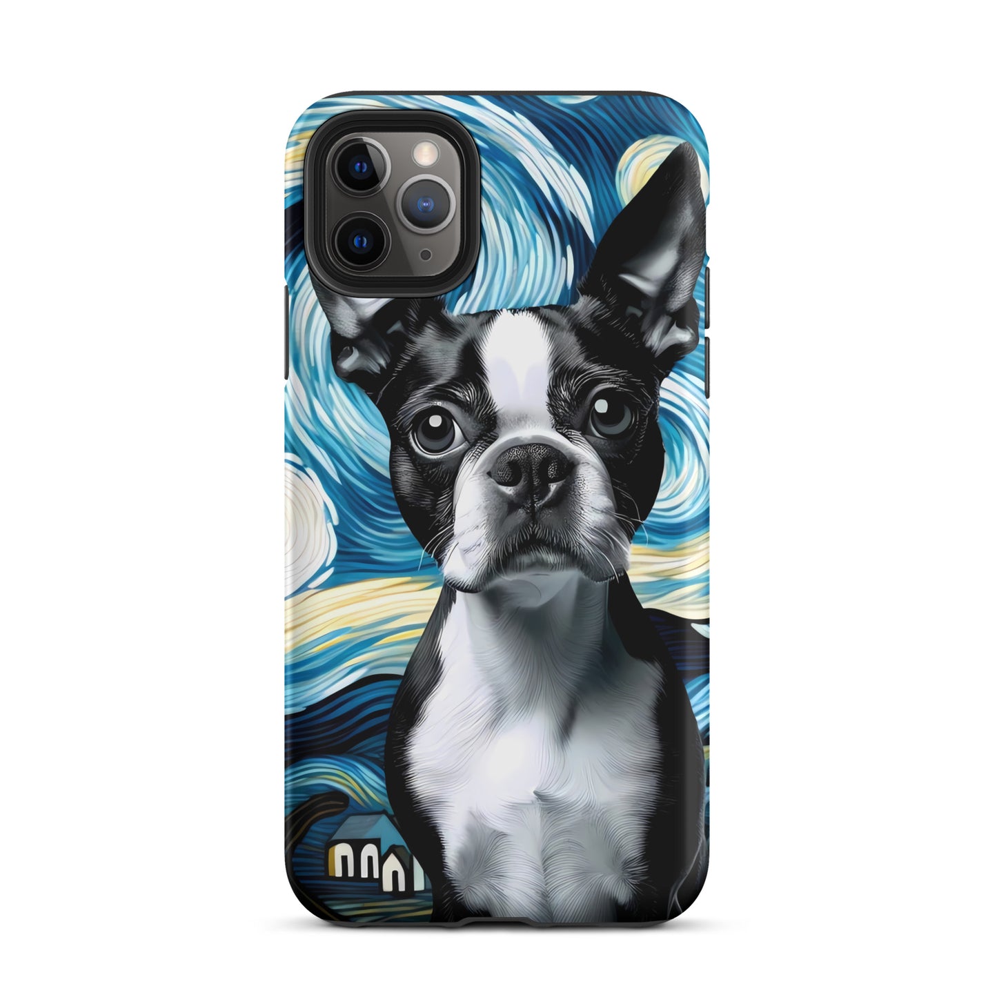 Starry Night - Boston Terrier Dog Tough Case for iPhone