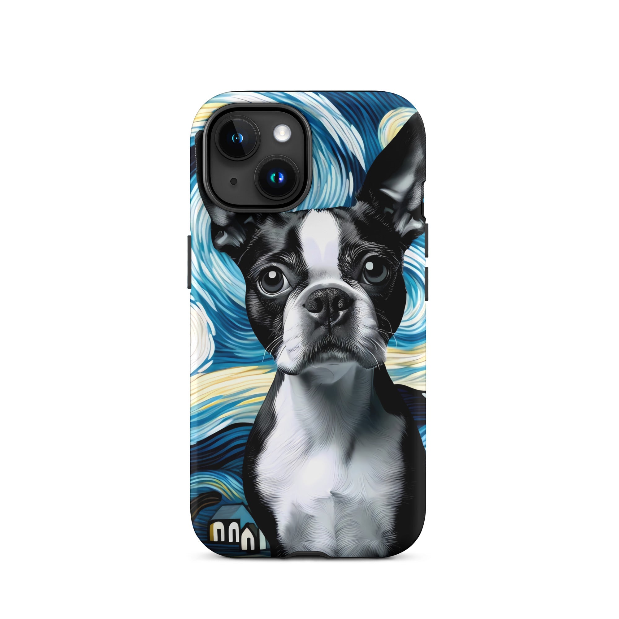 Starry Night - Boston Terrier Dog Tough Case for iPhone