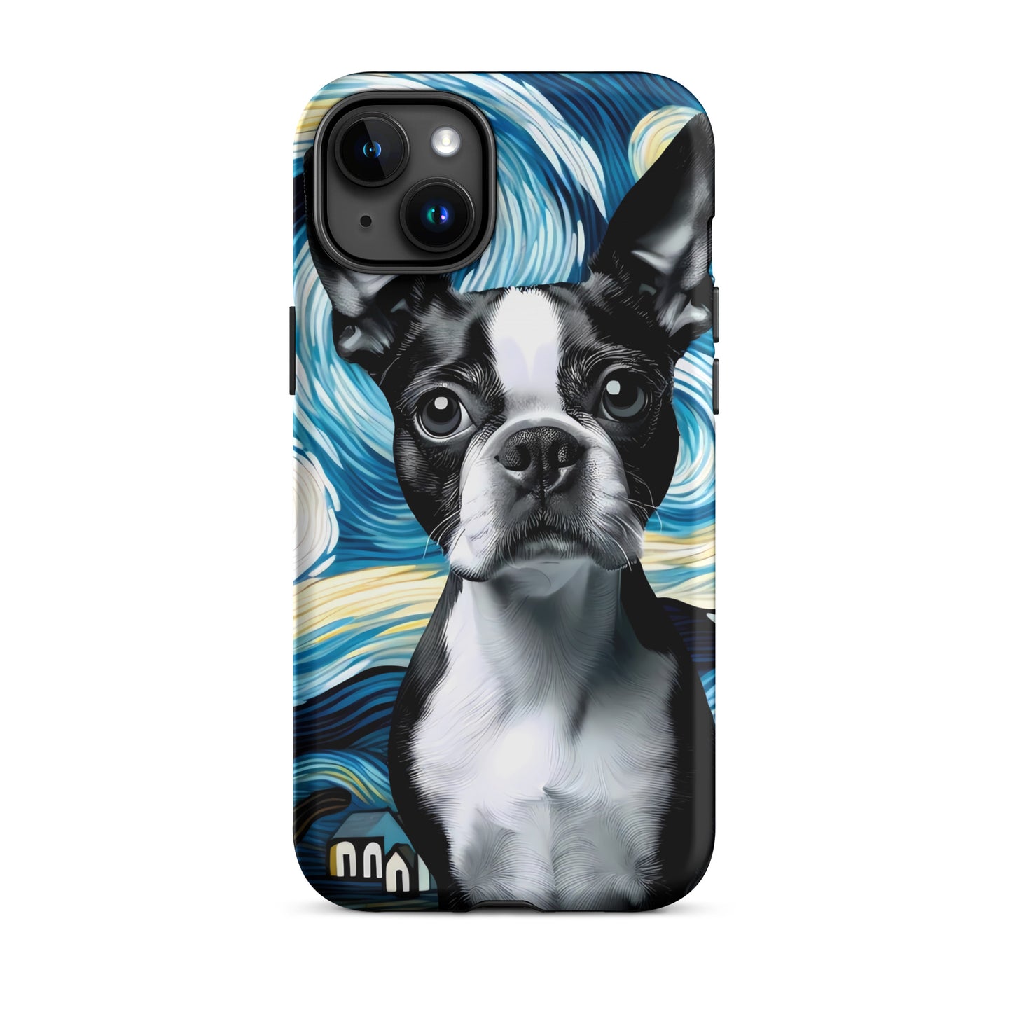 Starry Night - Boston Terrier Dog Tough Case for iPhone