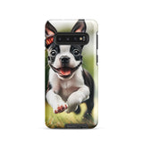 Playful Boston Terrier Puppy Tough case for Samsung