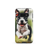 Playful Boston Terrier Puppy Tough case for Samsung