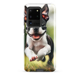 Playful Boston Terrier Puppy Tough case for Samsung