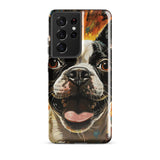 Zoomies Excitement Boston Terrier Dog Tough case for Samsung