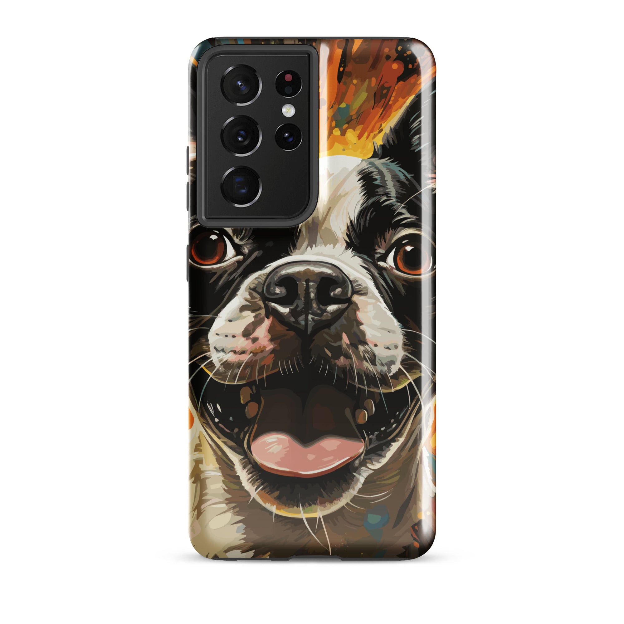 Zoomies Excitement Boston Terrier Dog Tough case for Samsung