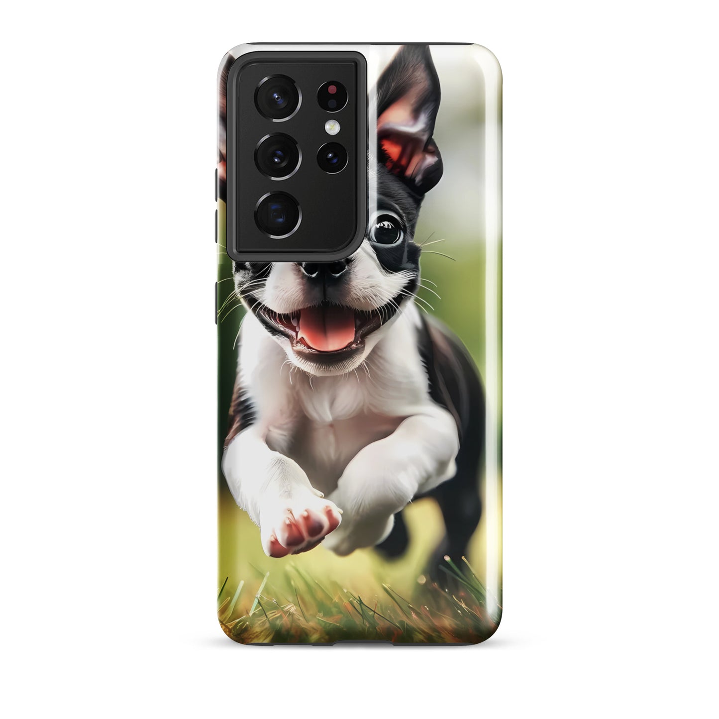 Playful Boston Terrier Puppy Tough case for Samsung