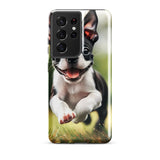 Playful Boston Terrier Puppy Tough case for Samsung