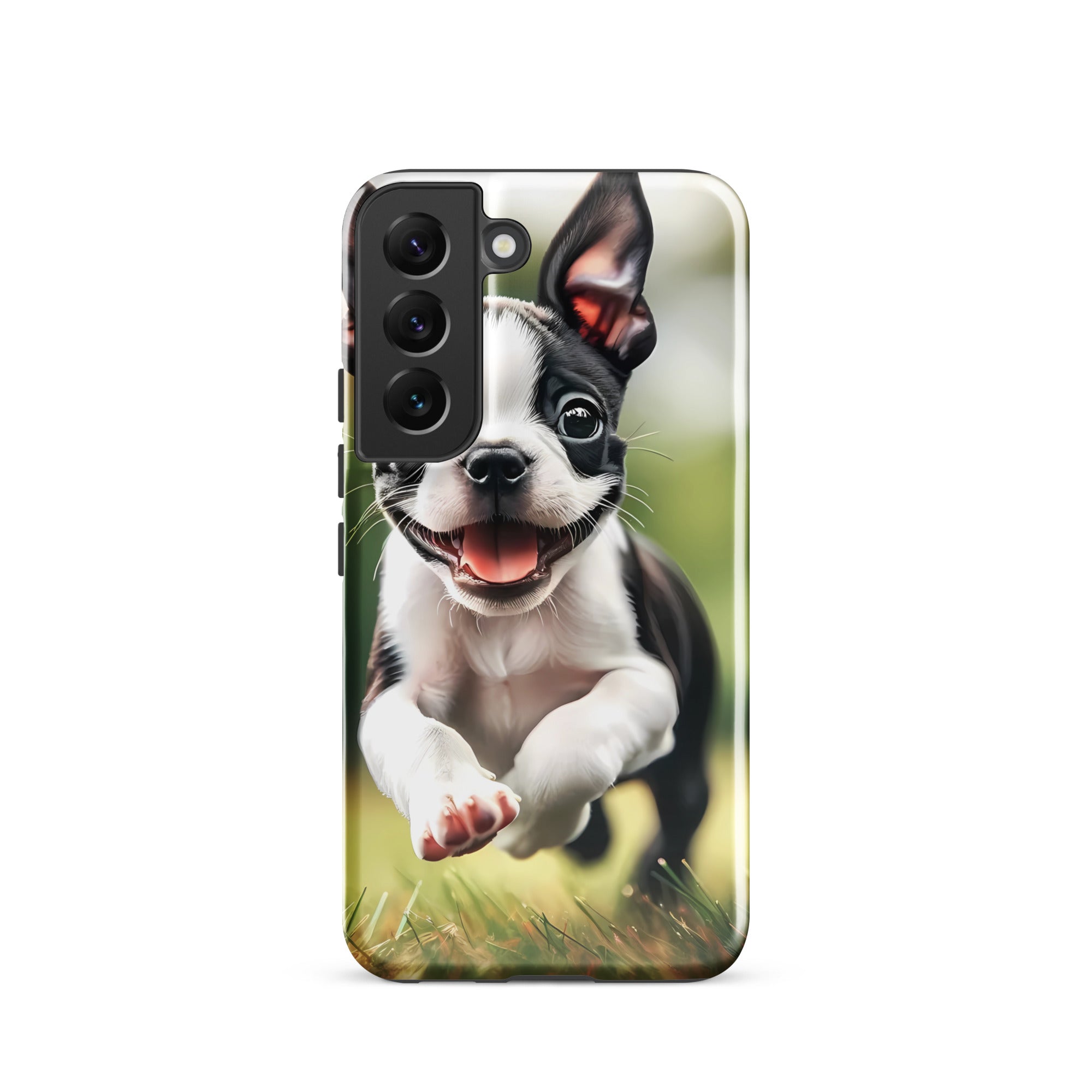 Playful Boston Terrier Puppy Tough case for Samsung