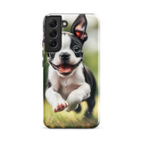 Playful Boston Terrier Puppy Tough case for Samsung