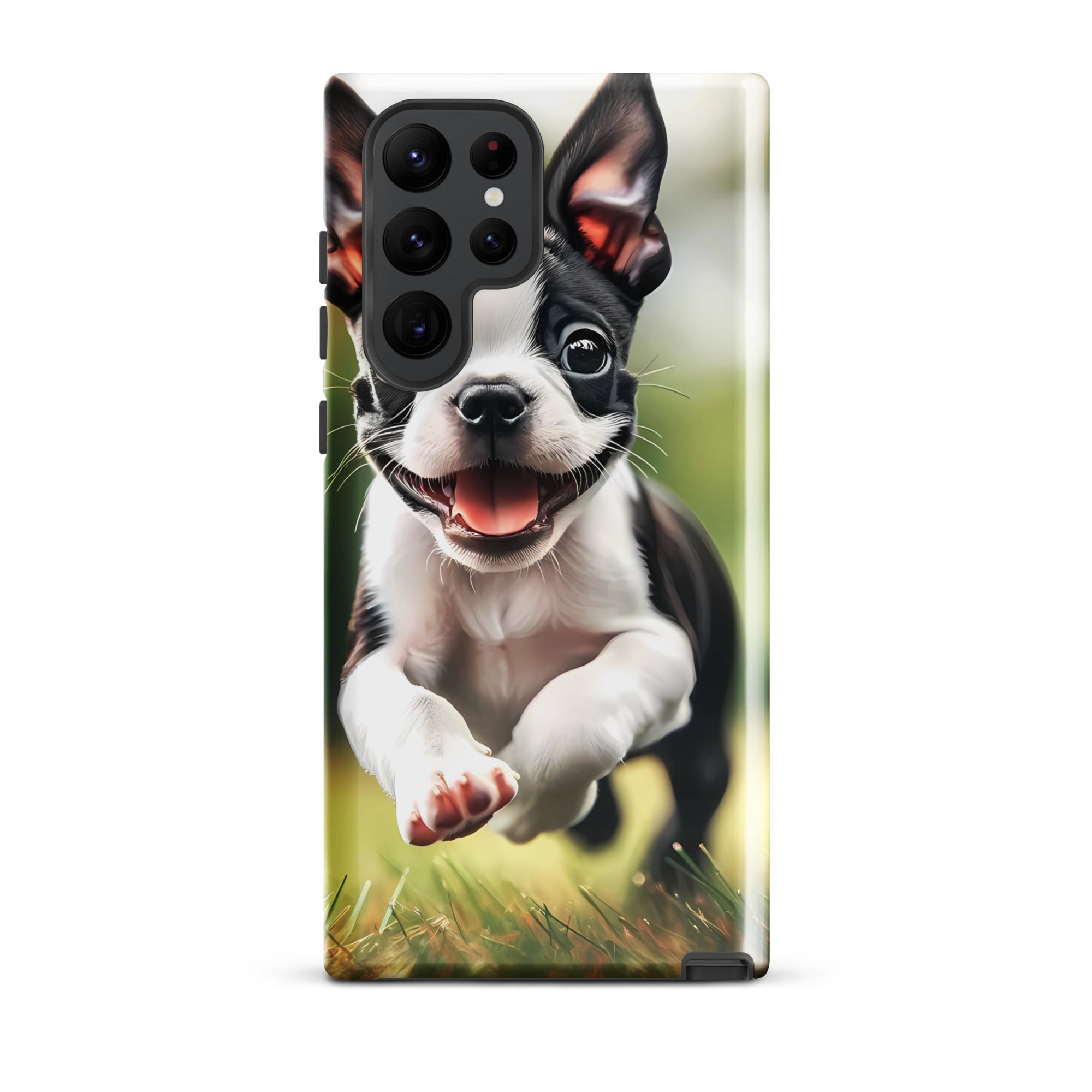 Playful Boston Terrier Puppy Tough case for Samsung