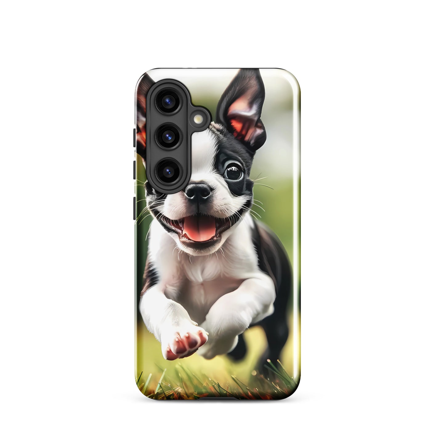 Playful Boston Terrier Puppy Tough case for Samsung
