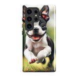 Playful Boston Terrier Puppy Tough case for Samsung