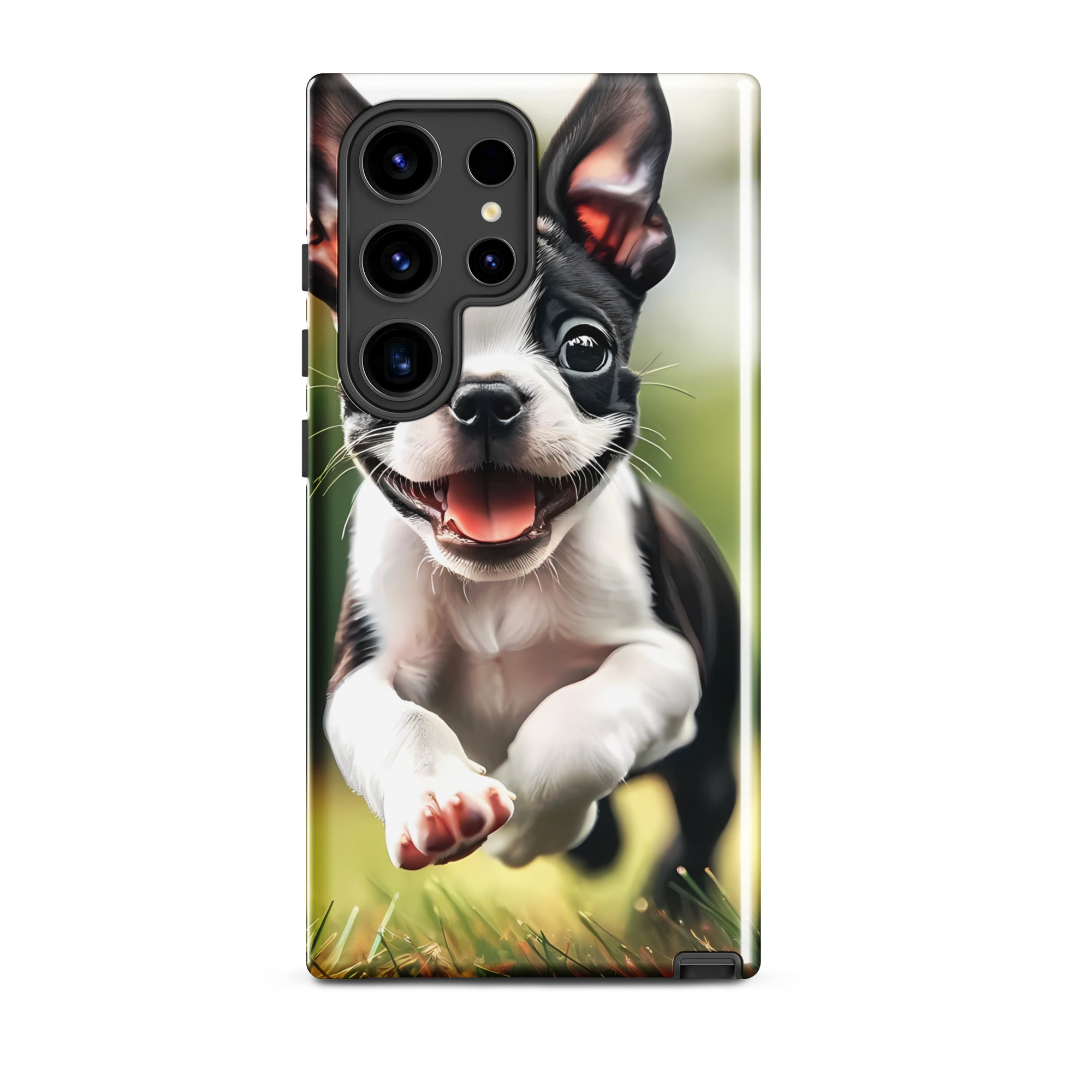 Playful Boston Terrier Puppy Tough case for Samsung