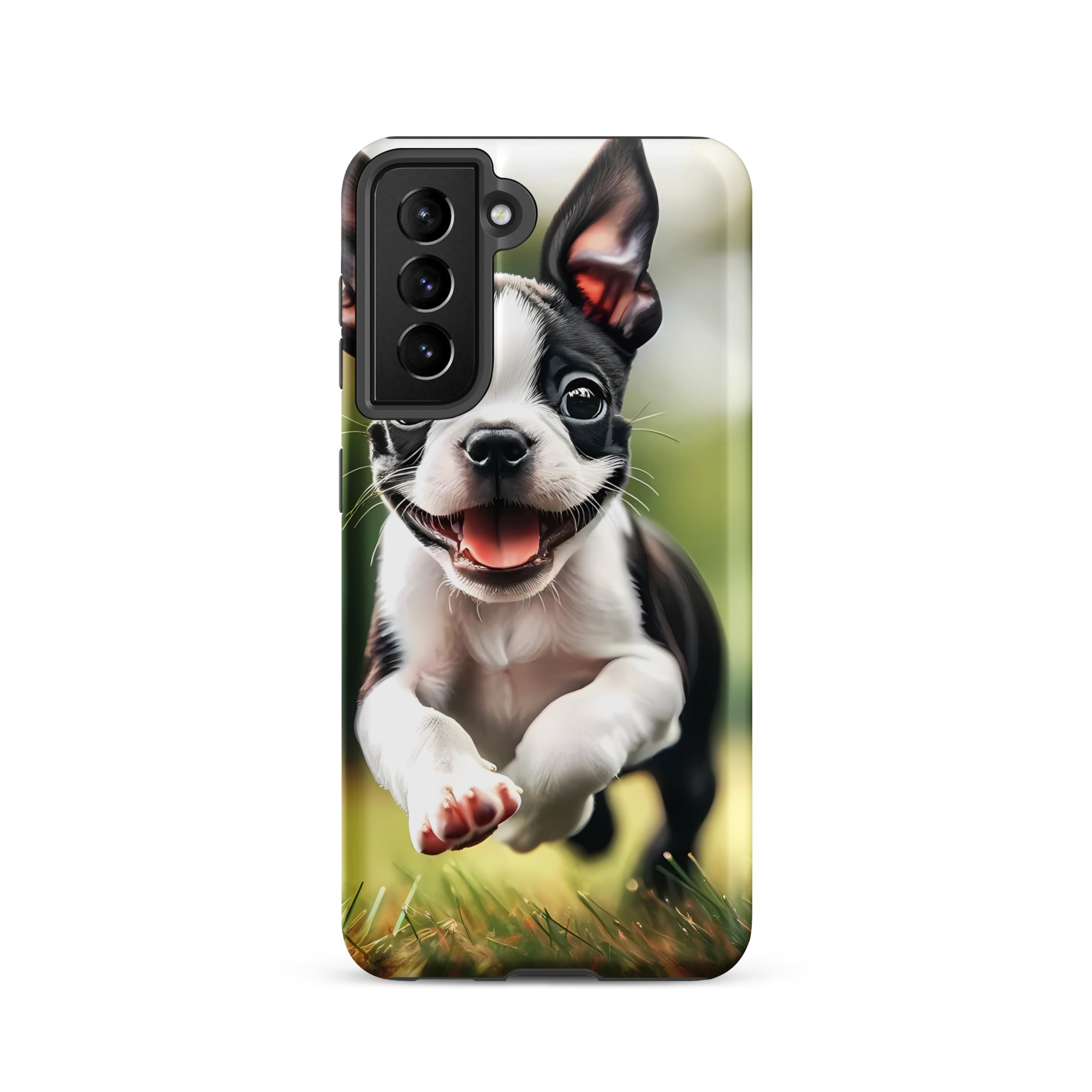 Playful Boston Terrier Puppy Tough case for Samsung