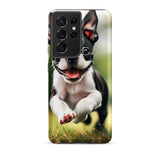 Playful Boston Terrier Puppy Tough case for Samsung