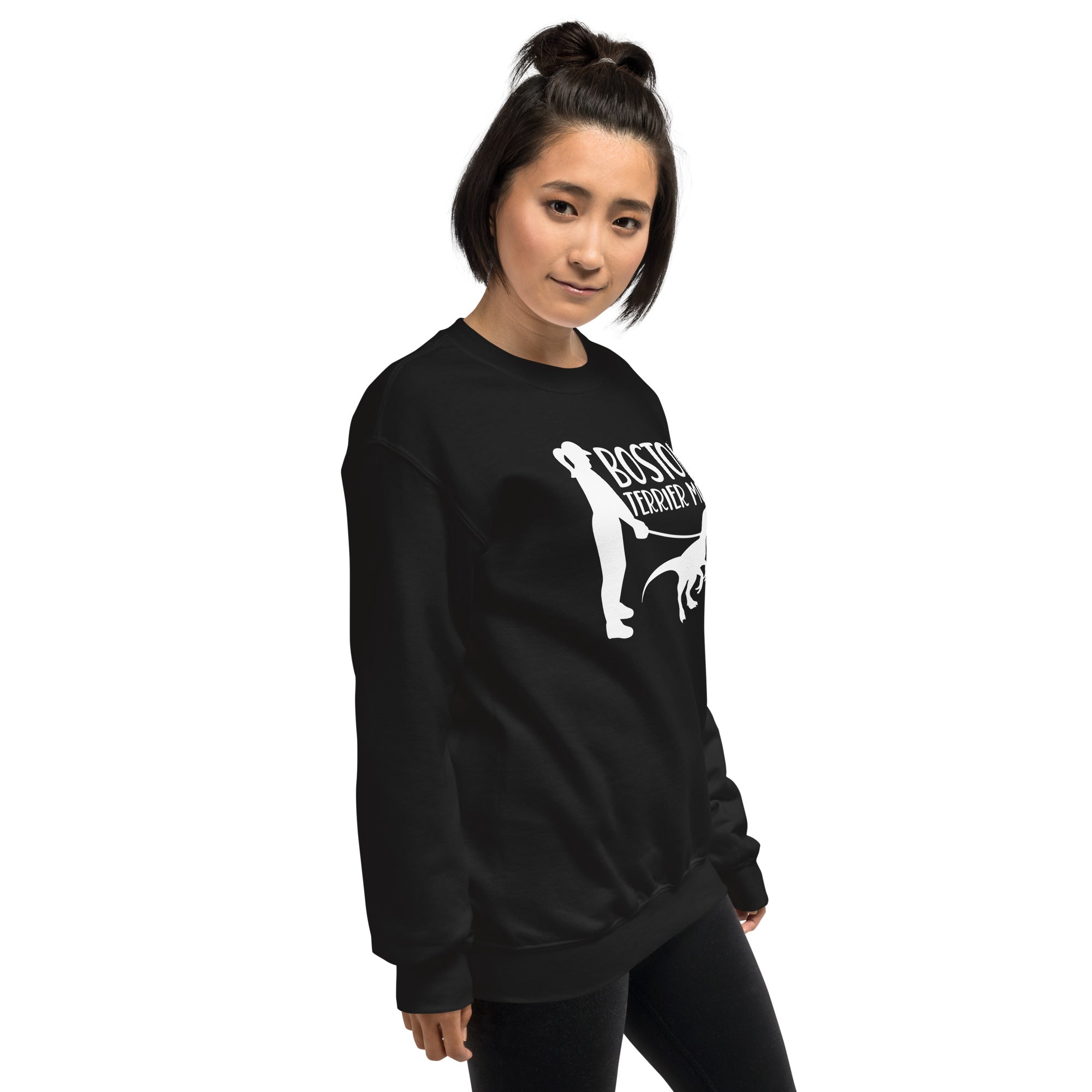 Boston Terrier Mom Dinosaur Sweatshirt