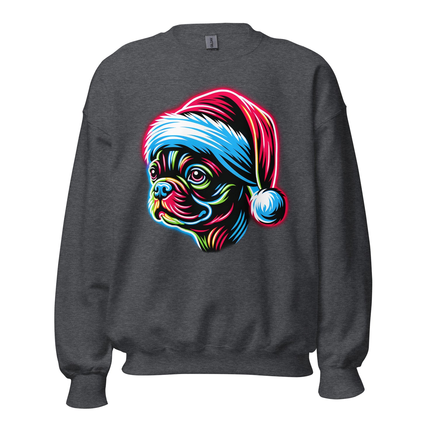 Bright Boston Holiday - Santa Pup Style Unisex Sweatshirt