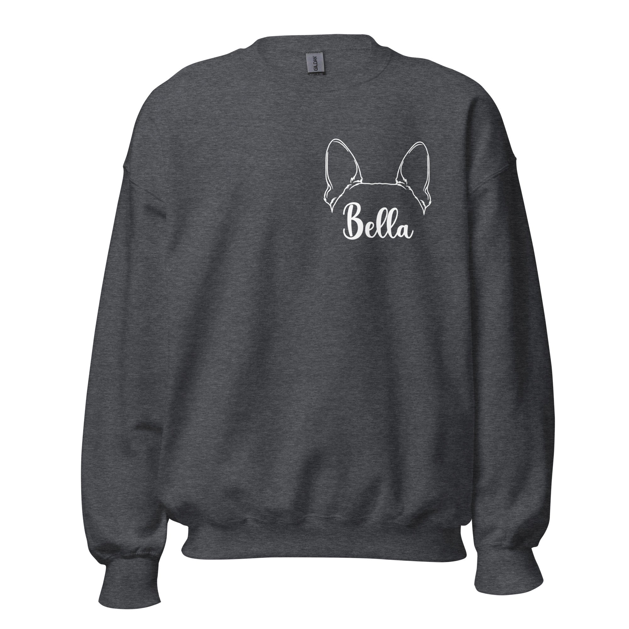 Ears With Boston Terrier Name - Custom Unisex Sweatshirt