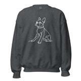 Line Drawn Boston Terrier Dog Unisex Sweatshirt