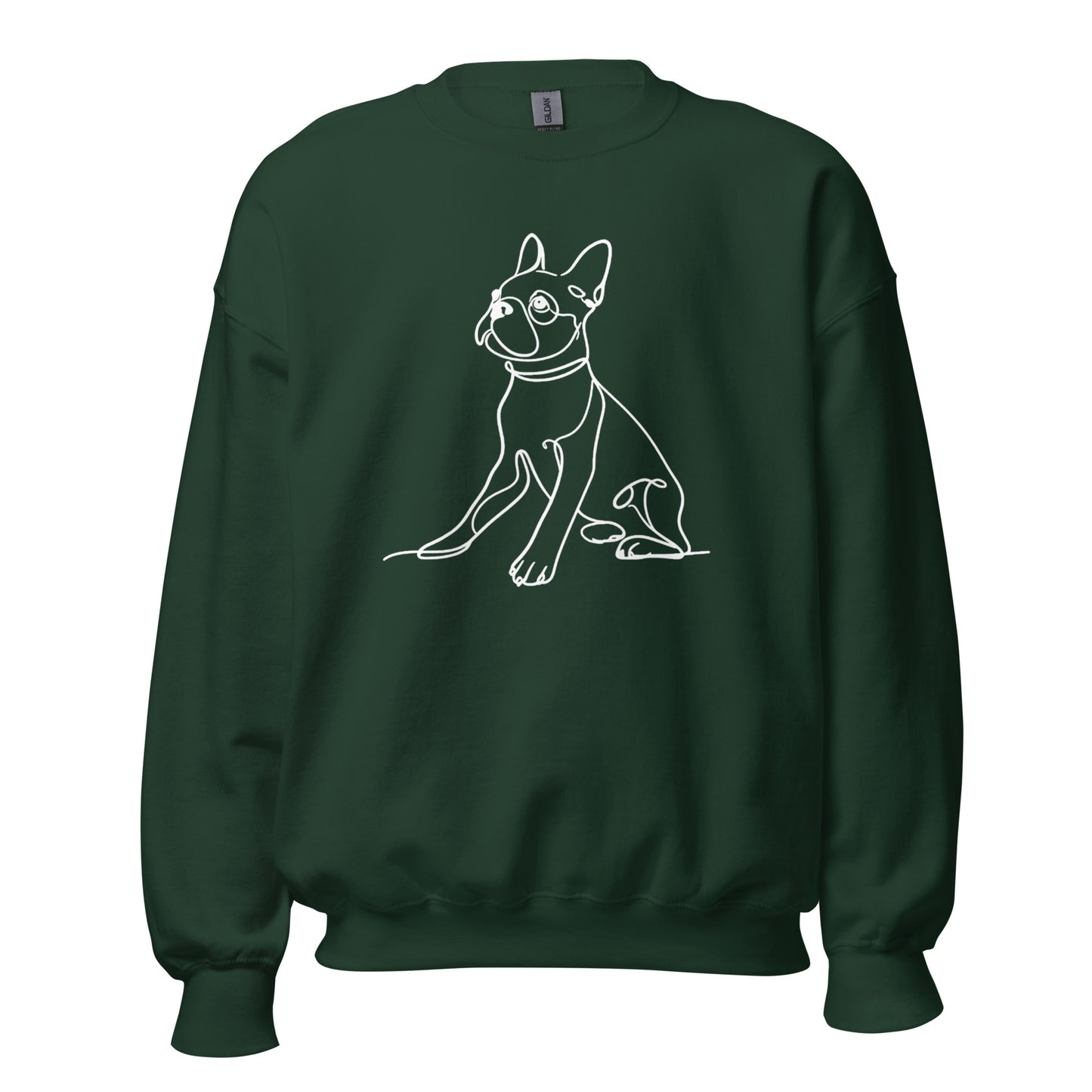 Line Drawn Boston Terrier Dog Unisex Sweatshirt