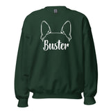 Big Ears With Boston Terrier Name - Custom Unisex Sweatshirt