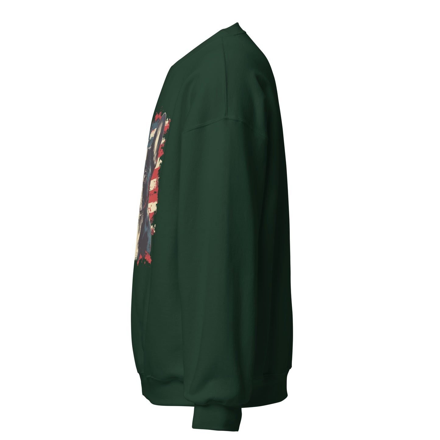 Patriotic Boston Terrier USA Flag Unisex Sweatshirt