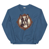Vintage-Inspired Red Brown Boston Terrier Sweatshirt