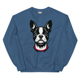 Miinimalist Boston Terrier Face Unisex Sweatshirt