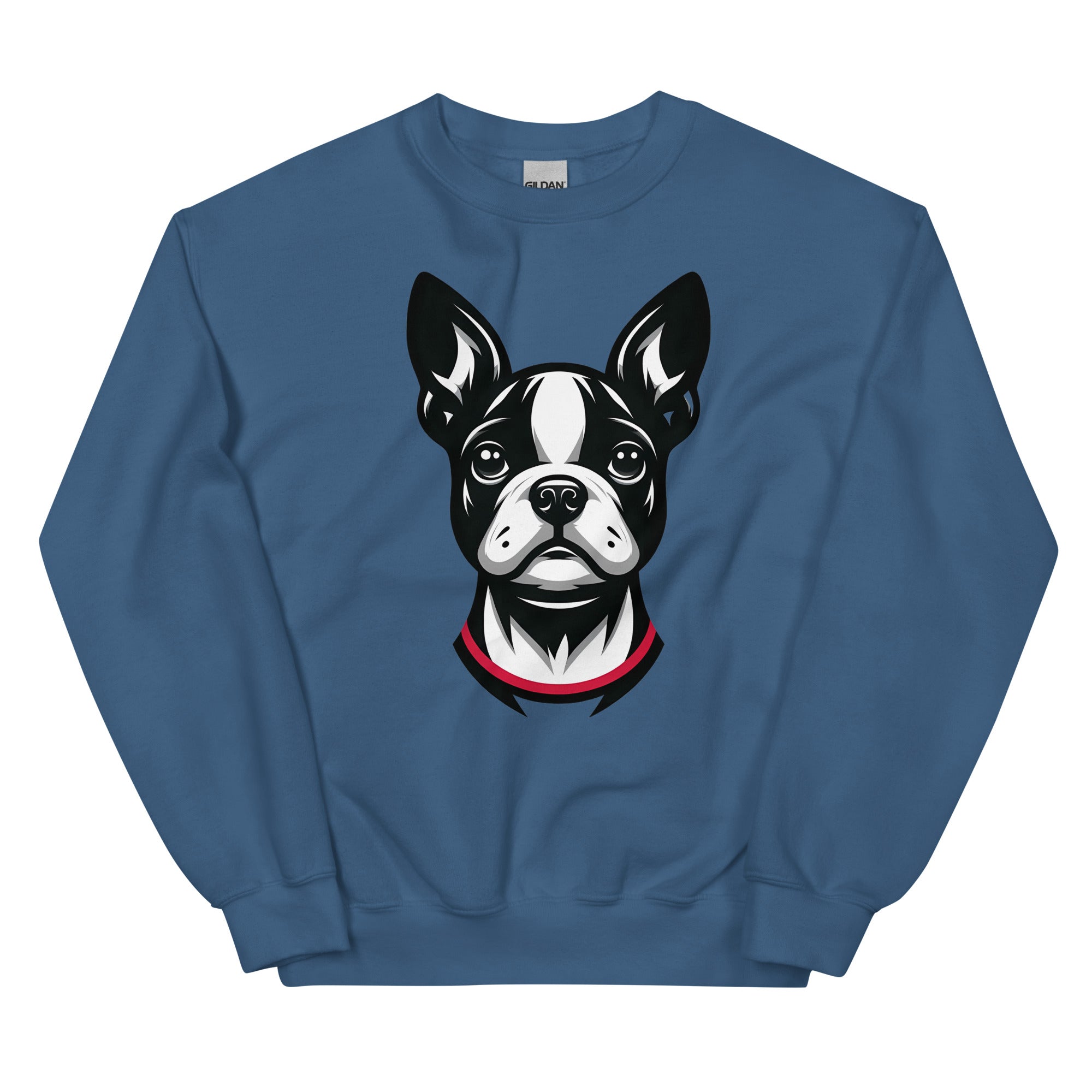 Miinimalist Boston Terrier Face Unisex Sweatshirt