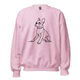 Line Drawn Boston Terrier Dog Unisex Sweatshirt