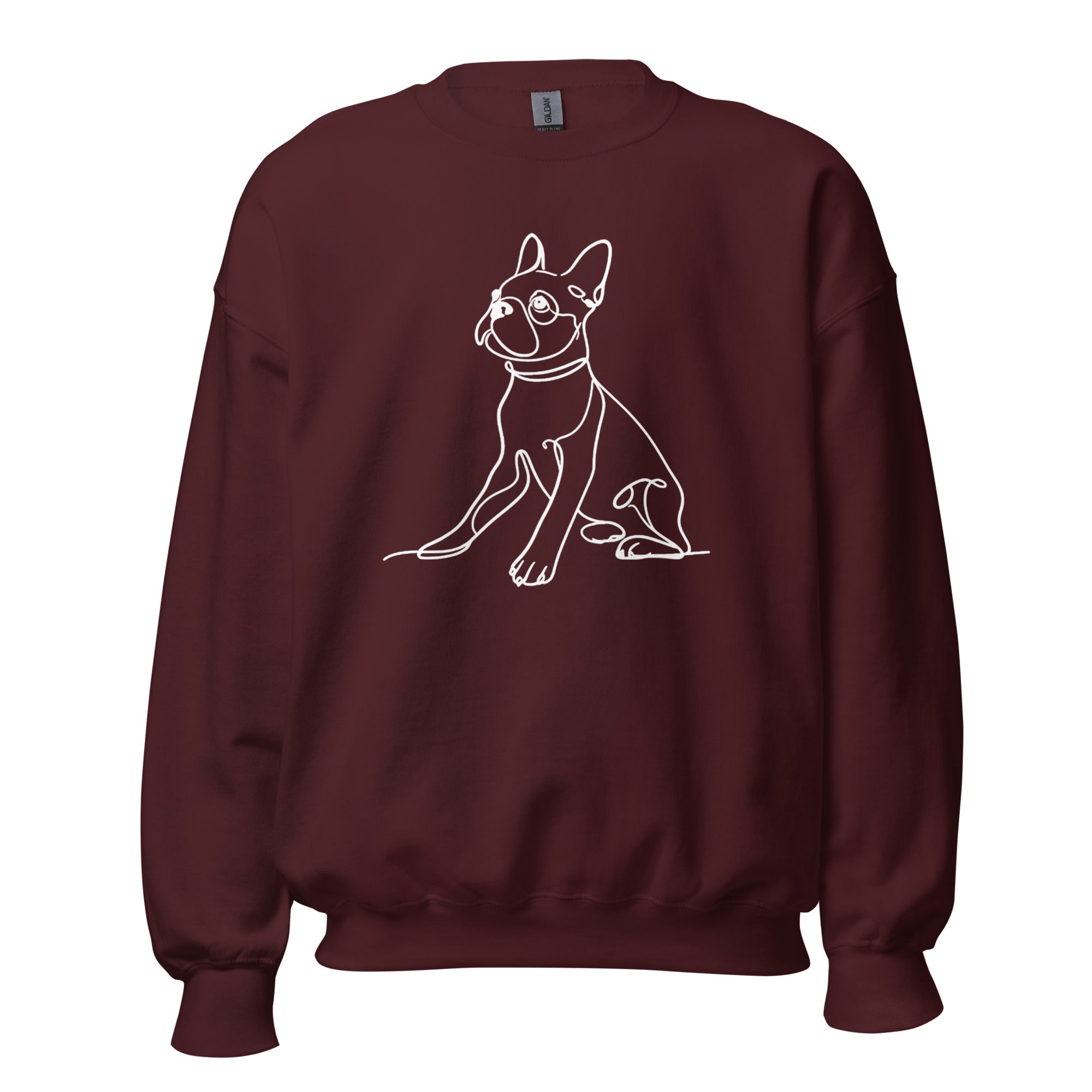 Line Drawn Boston Terrier Dog Unisex Sweatshirt