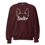 Big Ears With Boston Terrier Name - Custom Unisex Sweatshirt